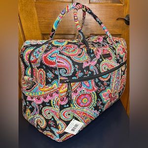 Vera Bradley Grand Traveler Rare Retired Print Parisian Paisley NWT